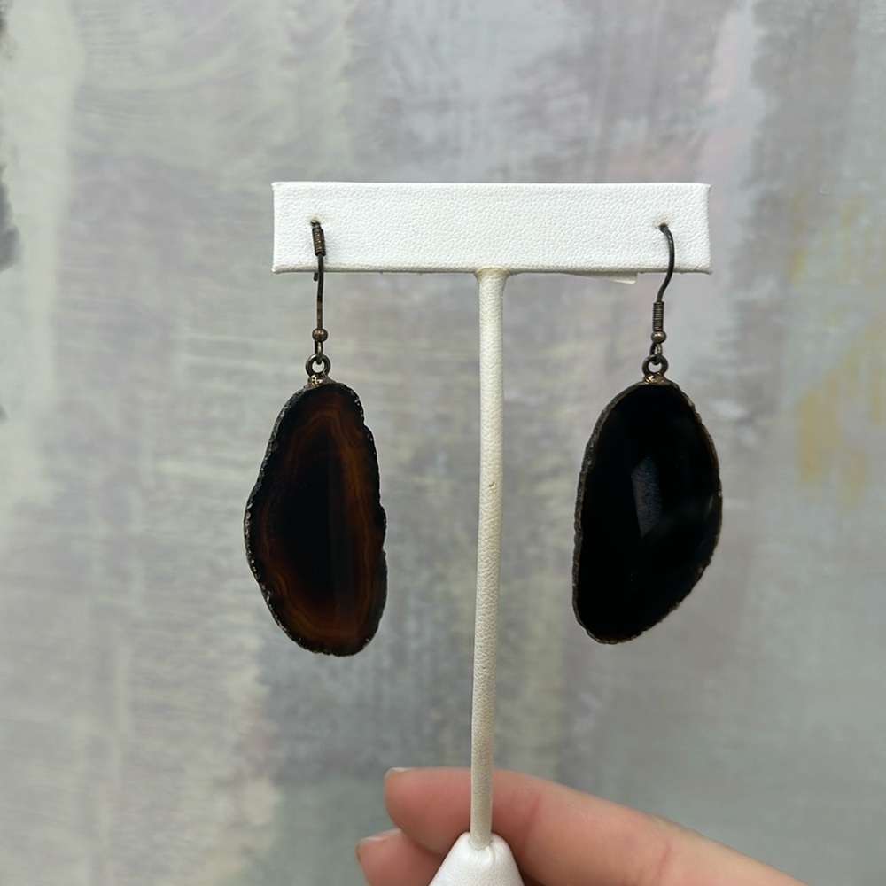 Sliced Agate Earrings